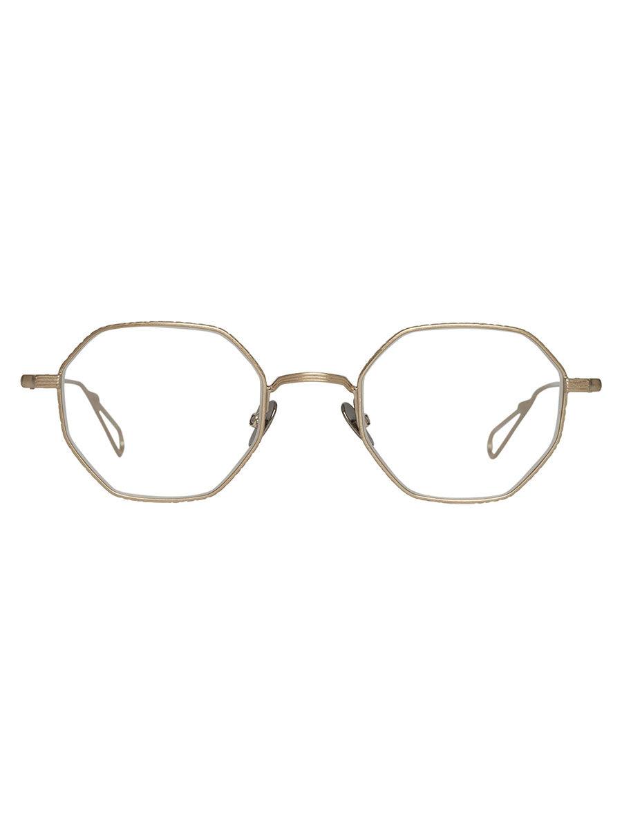 AHLEM Gaillon Grey Gold Brushed Eyeglasses | sunglasscurator.com