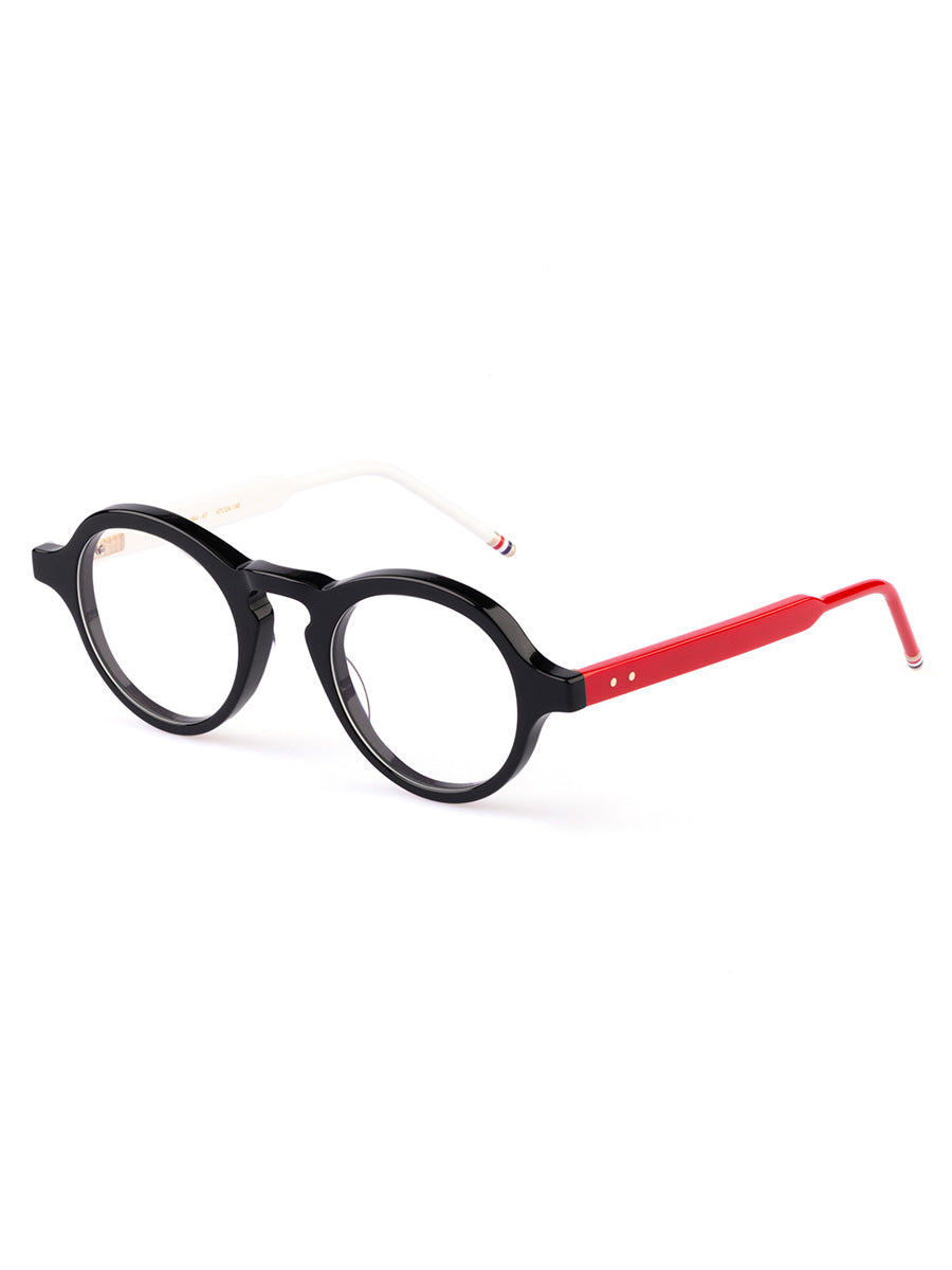 926A 964 Black Red White Round eyeglasses