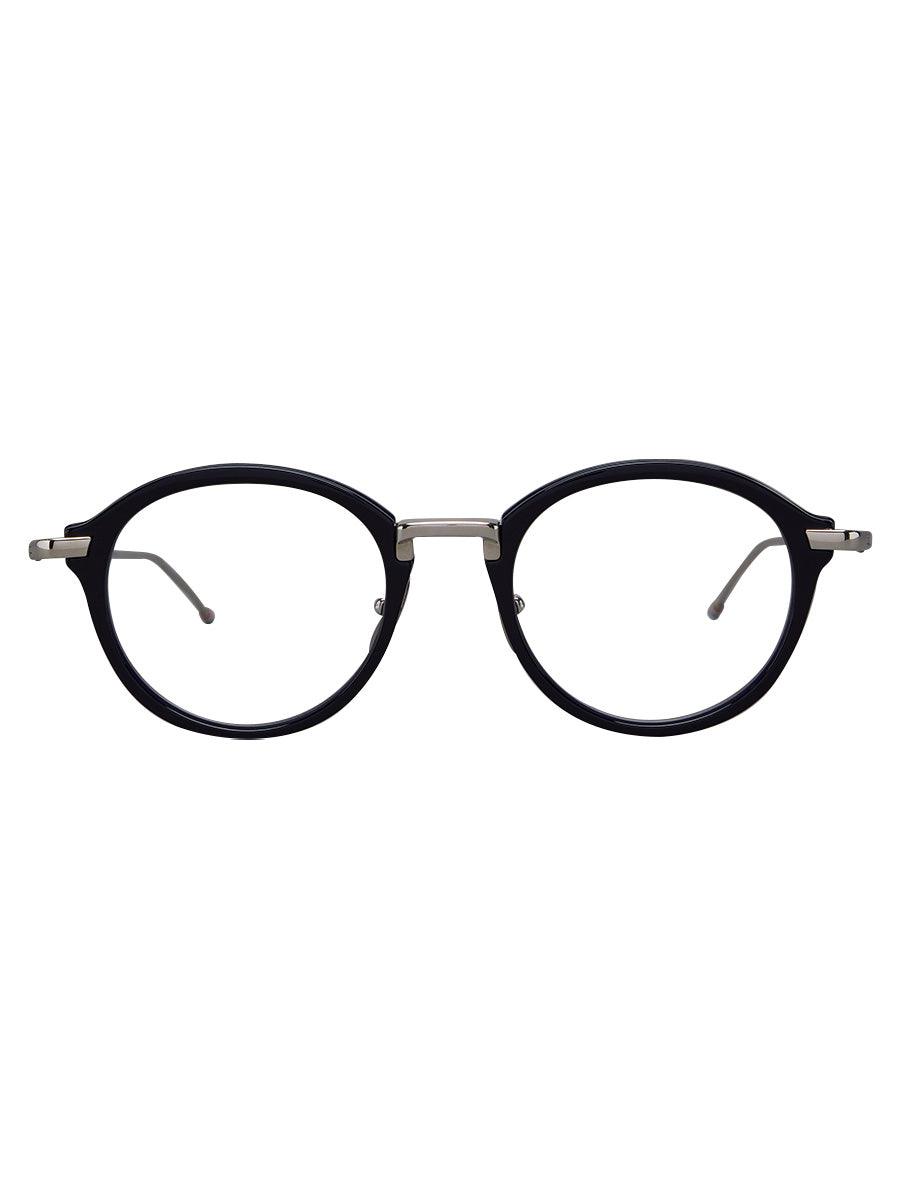 011A G0003 415 Navy Silver Round eyeglasses - sunglasscurator
