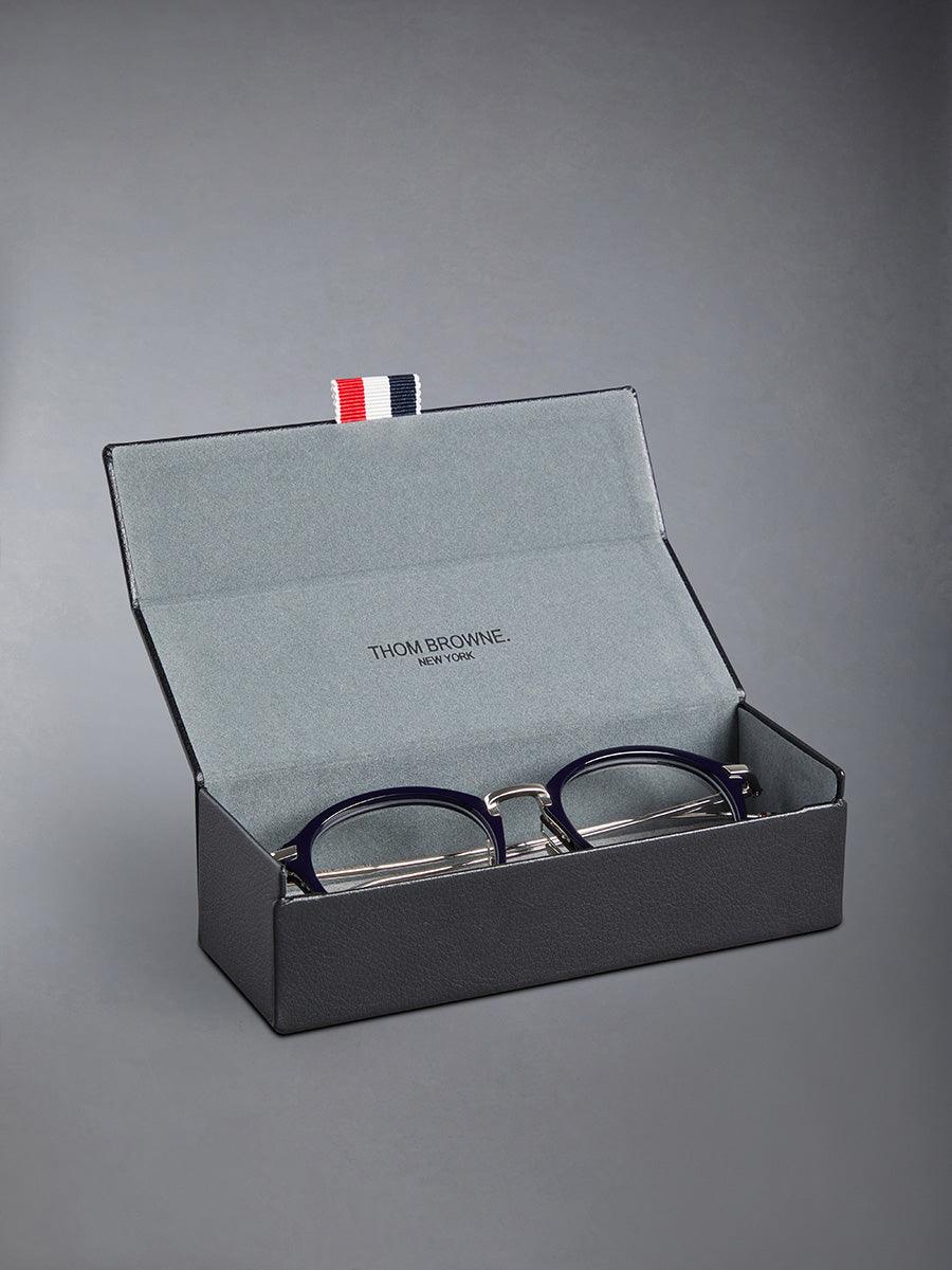 011A G0003 415 Navy Silver Round eyeglasses - sunglasscurator