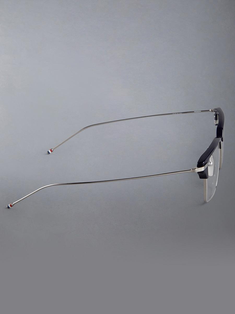 422A G0003 415 Navy Silver Rectangular eyeglasses - sunglasscurator