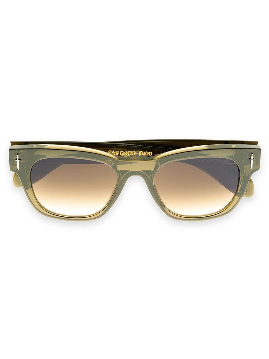 Cutler and Gross x The Great Frog Crossbones Olive sunglasses - sunglasscurator